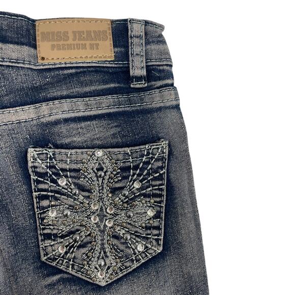 NWT Miss Jeans Distressed Embellished Skinny Jean Girls 5 - Picture 7 of 7